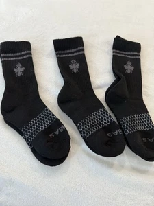 Bombas Junior Shoe Size 8-11 Black Calf Length Socks Lot of 3 E76 - Picture 1 of 3