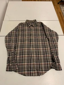 Patagonia Shirt Medium Grey Red Plaid Island Sun Organic Cotton Hiking Gorpcore - Picture 1 of 8
