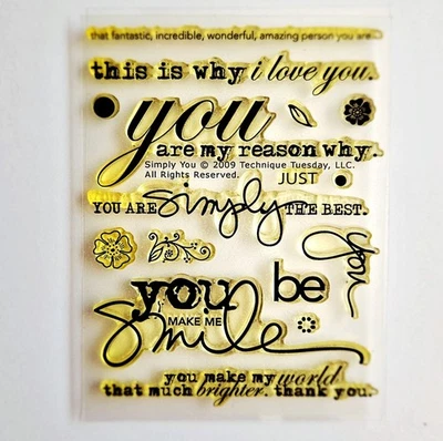 Estampillas claras SIMPLY YOU Technique Tuesday dichos sentimiento constructor amigo bb275 Foto 1 de 2