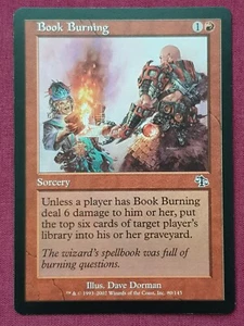 Magic The Gathering JUDGMENT BOOK BURNING red card MTG - Picture 1 of 2