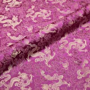 Retro Dragon Designed Brocade Jacquard Fabric DIY For Sewing Girl Dress Suit Tie - Picture 1 of 19