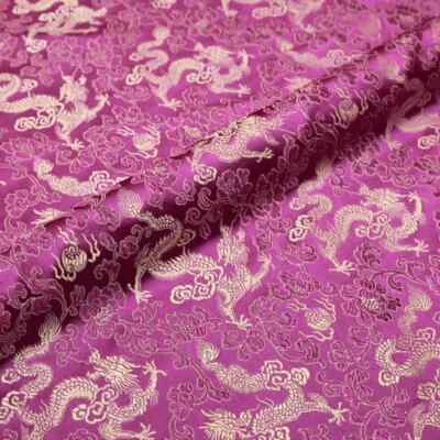 Retro Dragon Designed Brocade Jacquard Fabric DIY For Sewing Girl Dress Suit Tie - Image 1 of 4
