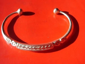 Niger Tuareg handgravierte offene Armbandmanschette - Bild 1 von 8