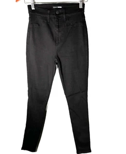 Fashion Nova Classic High Waist Black Denim Skinny Jeans Size 5 Dark Wash - Picture 1 of 8