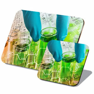 1x Cork Placemat & Coaster Set - Science Test Tubes Biology Chemistry #24295