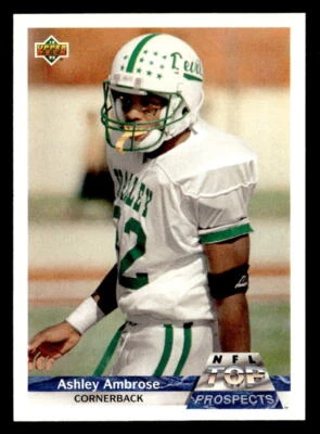 Ashley Ambrose 1992 Upper Deck NFL Top Prospects Card #G13 Indianapolis Colts - Image 1 of 2
