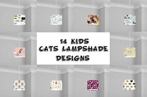 Lámpara Gatos Dormitorio Niños Lightshade Niños Niñas Gatito Niño Lindo 20CMX18.5CM - Imagen 1 de 15