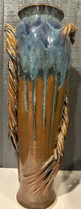 Arrowsic Island Pottery Vase Maine Pottery Hand Made sgd. V. Santerre 15 " - Picture 1 of 17