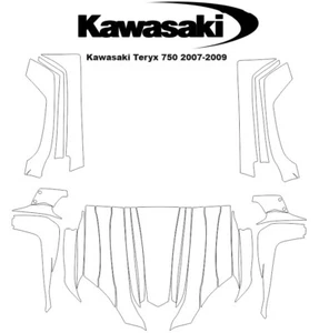 UTV SBS Kawasaki Teryx 750 2007-2009  Vector template Format Ai Cdr U21 - Picture 1 of 1