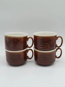 4 X VINTAGE TREACLE GLASUR SUPPENSCHALEN MIT GRIFFEN - Bild 1 von 4