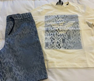 Emporio Armani Boys Short Set NWT 6y - Picture 1 of 22