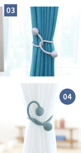 lila Gardine gedreht Raffhalter Rollo beliebig verformbar Gardinenseil - Bild 1 von 6