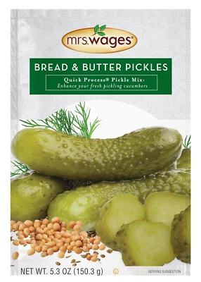 Mrs. Wages Bread and Butter Pickles Quick Process Mix (VALUE PACK of 6), 5.3 Oun - Image 1 of 4