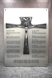 Placa de pared de sacristía con oraciones de vestidura en latín e inglés (CU421) cáliz co - Imagen 1 de 14