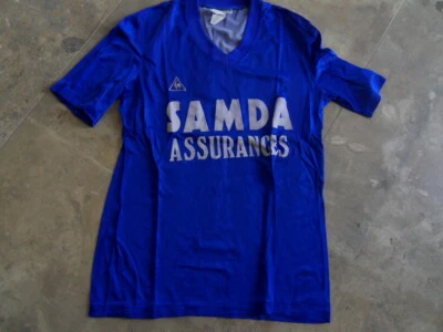 MAILLOT LE COQ SPORTIF RC STRASBOURG FLOQUE PORTE ANNEES 80 MADE IN FRANCE - Photo 1/4