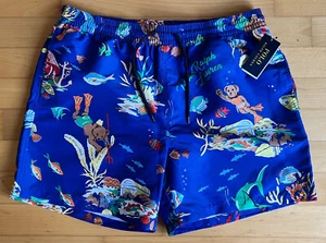 RALPH LAUREN Badeshorts / Badehose "Traveler mit Polo Bear" Gr XL, blau ++ NEU + - Bild 1 von 9