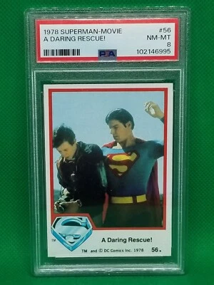 🌌1978 Topps Superman The Movie #56 "A Daring Rescue!"🌌 PSA 8 NM-MT ~ LOW Pop! - Image 1 of 2