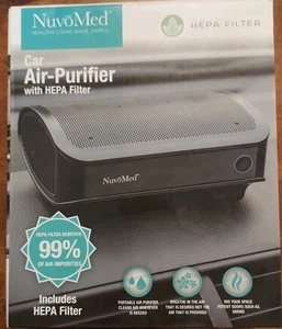 NuvōMed Car Air Purifier HEPA Filter Removes 99% of air impurities Quiet! (E1)  - Picture 1 of 3