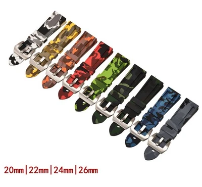 Cinturino orologio di ricambio 20 22 24 26 mm Smart Silicone Bracelet NUOVO - Immagine 1 di 4