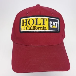 Caterpillar Hat Cap Holt of California Cat Heavy Equipment Snapback Red - Picture 1 of 9