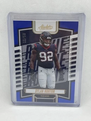 2023 Panini Absolute Rookies Blue Spectrum /50 Dylan Horton #193 Rookie RC - Image 1 of 2