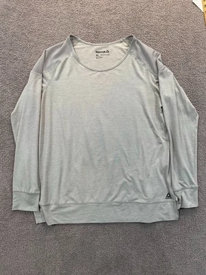 Reebok Women’s Long Sleeve Performance Top XL Gray Activewear Athleisure Running - Image 1 of 4