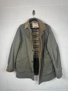 Duck Head Barn Mantel Jacke L Cordkragen kariert gefüttert Old Money Chore - Bild 1 von 12