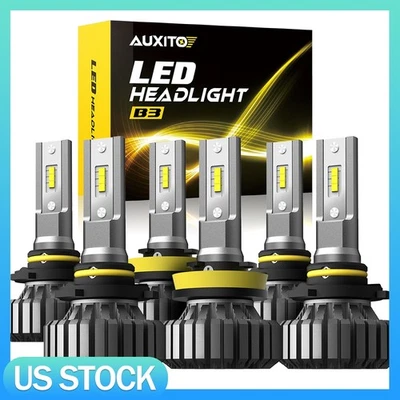 For 2008-2014 Cadillac CTS Sedan 6X 8000K LED Headlight Bulbs Hi/Lo + Fog Light - Image 1 of 4