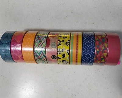 Lot of 10 3M Scotch Expressions Washi Tapes 0.59in x 393in Multiple Patterns New - Image 1 of 4
