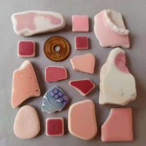 Cerámica marina genuina y azulejo de Japón arte rosa - Imagen 1 de 1