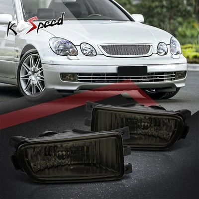 Smoked Lens Front Bumper Fog Lights w/Bulbs for 98-05 Lexus GS300 GS400 GS430 - Image 1 of 4