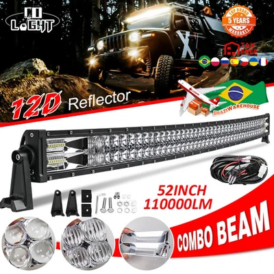 Barra de Luz LED 2 Filas 22" 32" 42" 52" 11000LM Luz de Trabajo Offroad Barra Led 12V 24V Foto 1 de 4