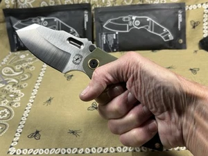 🔥 New Sniper Bladeworks DMF Knife Titanium Frame, S35VN Blade, G10 With Brass - Picture 1 of 16