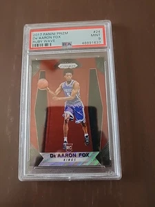 2017 Panini Prizm De'Aaron Fox Ruby Wave Prizm #24 PSA 9 Rookie RC - Picture 1 of 5