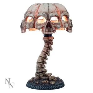 Lámpara de calavera y columna vertebral de hueso natural Nemesis Now Atrocity - Imagen 1 de 2