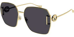 Gafas de sol para mujer Gucci GG1207SA-002 doradas/gris espejadas - Imagen 1 de 4