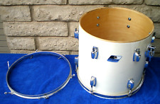 LUDWIG ROCKERS Vtg USA Maple 4-Ply 13" x 12" White MOUNTED TOM For Your Drum Set