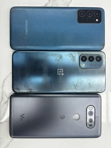 Lot Of 3 Cell Phones For Parts LG V20, A03S, ONE PLUS N200 - Picture 1 of 2