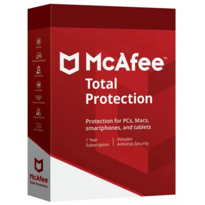 McAfee Total Protection 2024 | 1 PC 1 Anno - Antivirus + VPN - Immagine 1 di 2