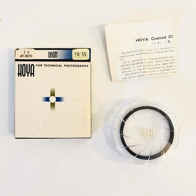 Vtg Hoya Close Up +3 Camera Lens Filter 55mm 55.0s Japan - Image 1 of 4