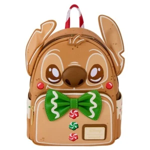 Mini zaino Loungefly Disney Lilo & Stitch punto pan di zenzero cosplay - NUOVO - Foto 1 di 8