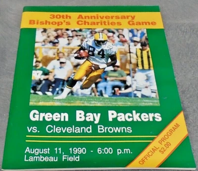 1990 PRO FOOTBALL NFL GAMEDAY MAGAZINE GREEN BAY PACKERS VS CLEVELAND BROWNS! - Image 1 of 4