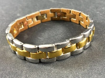 Energetix Armband bicolor auf Kupferlegierung schwere Qualität 2 Magnete L 18cm - Bild 1 von 3