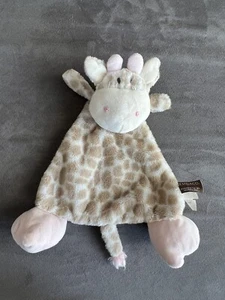 Security Blanket Nate And Jules Baby Giraffe Sadie Pink Feet Rattle Soft Rare - Picture 1 of 12
