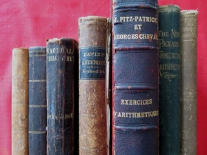 VINTAGE MATHMATICS BOOKS 1825, 1827, 1863, 1871, 1887, 1900, ARITHMETIC,TRIG.PHY - Picture 1 of 24