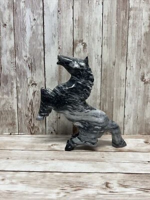 Horse Statue Marble Toys Sculptures Desktop Vintage Antique Ornament 9 Inch - Image 1 of 4