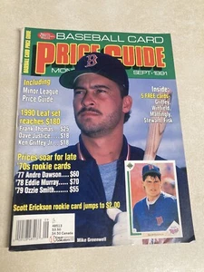 Baseball Card price Guide September 1991 Greenwell Ken Griffey Jr Uncut W/cards - Picture 1 of 23