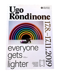 Cartel de exposición Ugo Rondinone Everyone gets lighter 2019 - Imagen 1 de 4