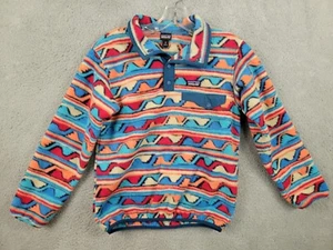 Patagonia Lightweight Synchilla Snap-T Pullover Fleece Blue Red Youth Size M. - Picture 1 of 8
