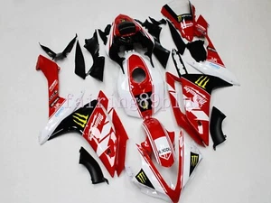 White Red Black Milwaukee ABS Injection Fairing Kit Fit for 2007 2008 YZF R1 - Picture 1 of 7